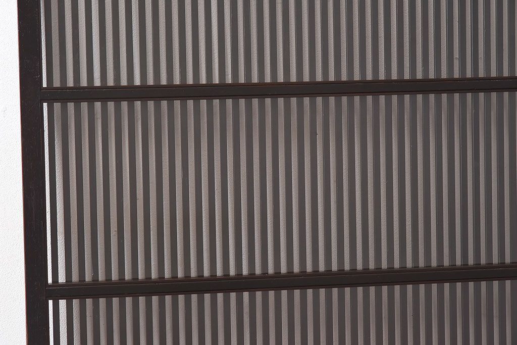 和製アンティーク　上品な雰囲気漂う和モダンな格子戸(引き戸、建具)2枚セット