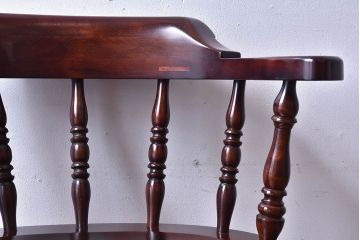 中古　九州民芸家具　シックなアームチェア(ダイニングチェア、ワークチェア)