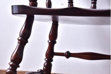 中古　九州民芸家具　シックなアームチェア(ダイニングチェア、ワークチェア)