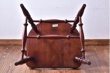 中古　九州民芸家具　シックなアームチェア(ダイニングチェア、ワークチェア)