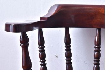 中古　九州民芸家具　シックなアームチェア(ダイニングチェア、ワークチェア)