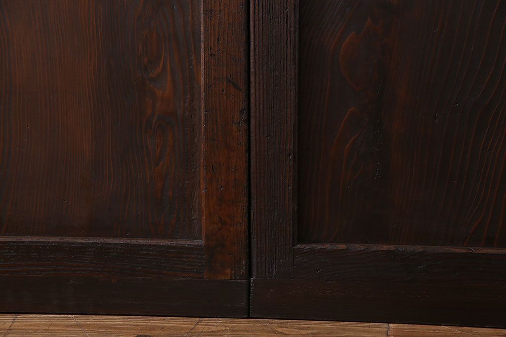 【F様ご成約済み・ご決済用】和製アンティーク　和の雰囲気漂う組子帯戸(ガラス帯戸、引き戸、建具)2枚セット