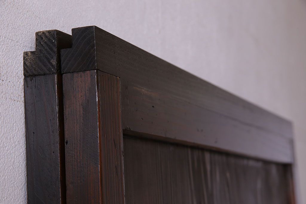 【F様ご成約済み・ご決済用】和製アンティーク　和の雰囲気漂う組子帯戸(ガラス帯戸、引き戸、建具)2枚セット