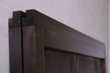 【F様ご成約済み・ご決済用】和製アンティーク　和の雰囲気漂う組子帯戸(ガラス帯戸、引き戸、建具)2枚セット