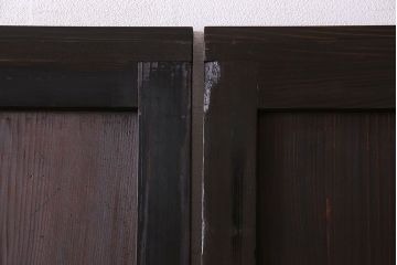 【F様ご成約済み・ご決済用】和製アンティーク　和の雰囲気漂う組子帯戸(ガラス帯戸、引き戸、建具)2枚セット