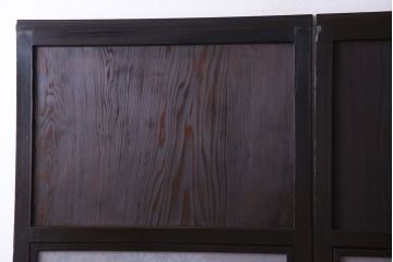 【F様ご成約済み・ご決済用】和製アンティーク　和の雰囲気漂う組子帯戸(ガラス帯戸、引き戸、建具)2枚セット