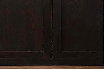 【F様ご成約済み・ご決済用】和製アンティーク　和の雰囲気漂う組子帯戸(ガラス帯戸、引き戸、建具)2枚セット