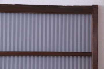 和製アンティーク　シンプルなデザインが魅力的な細身の格子戸(引き戸、建具)2枚セット