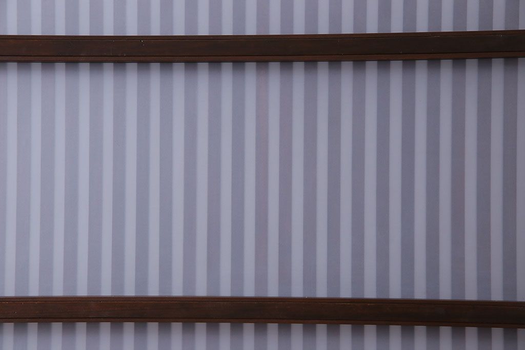 和製アンティーク　シンプルなデザインが魅力的な細身の格子戸(引き戸、建具)2枚セット