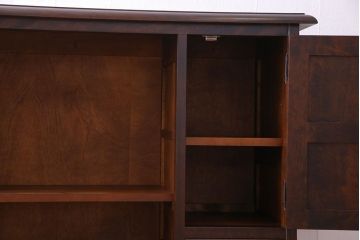 中古　北海道民芸家具　HM135　扉の面取りデザインが美しいサイドボード(定価約38万円)