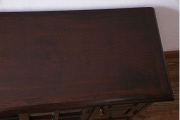 中古　北海道民芸家具　HM135　扉の面取りデザインが美しいサイドボード(定価約38万円)