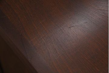 中古　北海道民芸家具　HM135　扉の面取りデザインが美しいサイドボード(定価約38万円)