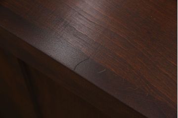 中古　北海道民芸家具　HM135　扉の面取りデザインが美しいサイドボード(定価約38万円)