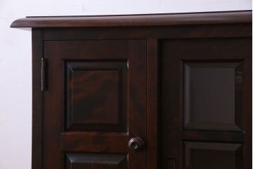 中古　北海道民芸家具　HM135　扉の面取りデザインが美しいサイドボード(定価約38万円)