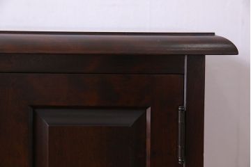 中古　北海道民芸家具　HM135　扉の面取りデザインが美しいサイドボード(定価約38万円)