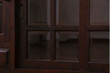 中古　北海道民芸家具　HM135　扉の面取りデザインが美しいサイドボード(定価約38万円)