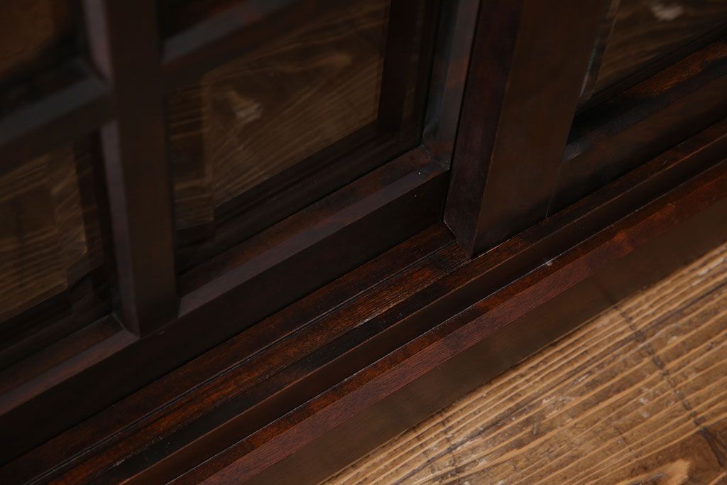 中古　北海道民芸家具　HM135　扉の面取りデザインが美しいサイドボード(定価約38万円)