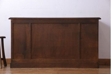 中古　北海道民芸家具　HM135　扉の面取りデザインが美しいサイドボード(定価約38万円)