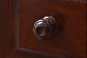 中古　北海道民芸家具　シンプルなデザインが魅力的な木製チェスト(小引き出し)