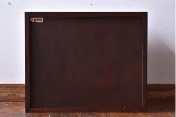 中古　北海道民芸家具　シンプルなデザインが魅力的な木製チェスト(小引き出し)