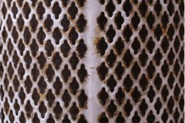 アンティーク雑貨　和製アンティーク　使い込まれた渋さが魅力の小振りなストーブ