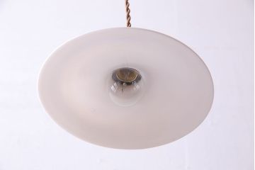 昭和レトロ　温かみのある平笠のシェード(電笠)(2)
