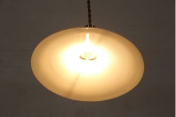 昭和レトロ　温かみのある平笠のシェード(電笠)(2)