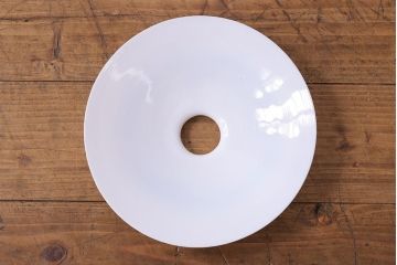 昭和レトロ　温かみのある平笠のシェード(電笠)(2)