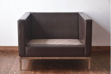 ヴィンテージ家具　ビンテージ　KNOLL(ノール)　廃盤品　モダンなラウンジソファ(1人掛けソファ)