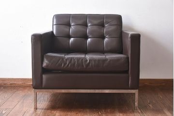 ビンテージ家具　ビンテージ　KNOLL(ノール)　廃盤品　モダンなラウンジソファ(1人掛けソファ)(2)