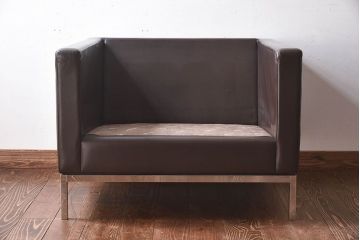ビンテージ家具　ビンテージ　KNOLL(ノール)　廃盤品　モダンなラウンジソファ(1人掛けソファ)(2)