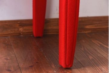 中古　arflex(アルフレックス)　FE(エフィー)　目を引く赤いアームチェア(イス)(2)(定価約11万円)