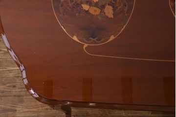 イタリア製　中古　ロココ様式象嵌入りダイニングテーブル(定価28万)