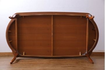 イタリア製　中古　ロココ様式象嵌入りダイニングテーブル(定価28万)