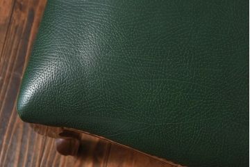 中古　フランス製　本革　上品な雰囲気漂うビーチ材のチェア(椅子)(1)