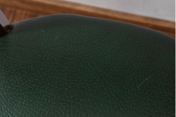 中古　フランス製　本革　上品な雰囲気漂うビーチ材のチェア(椅子)(1)