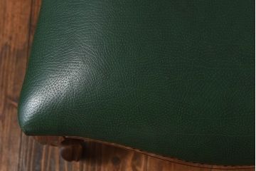 中古　フランス製　上品なデザインが魅力的な本革のチェア(椅子)(1)