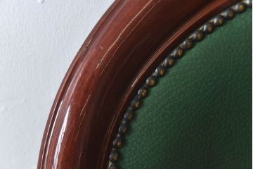 中古　フランス製　上品なデザインが魅力的な本革のチェア(椅子)(2)