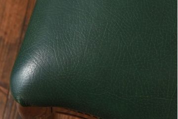 中古　フランス製　上品なデザインが魅力的な本革のチェア(椅子)(2)