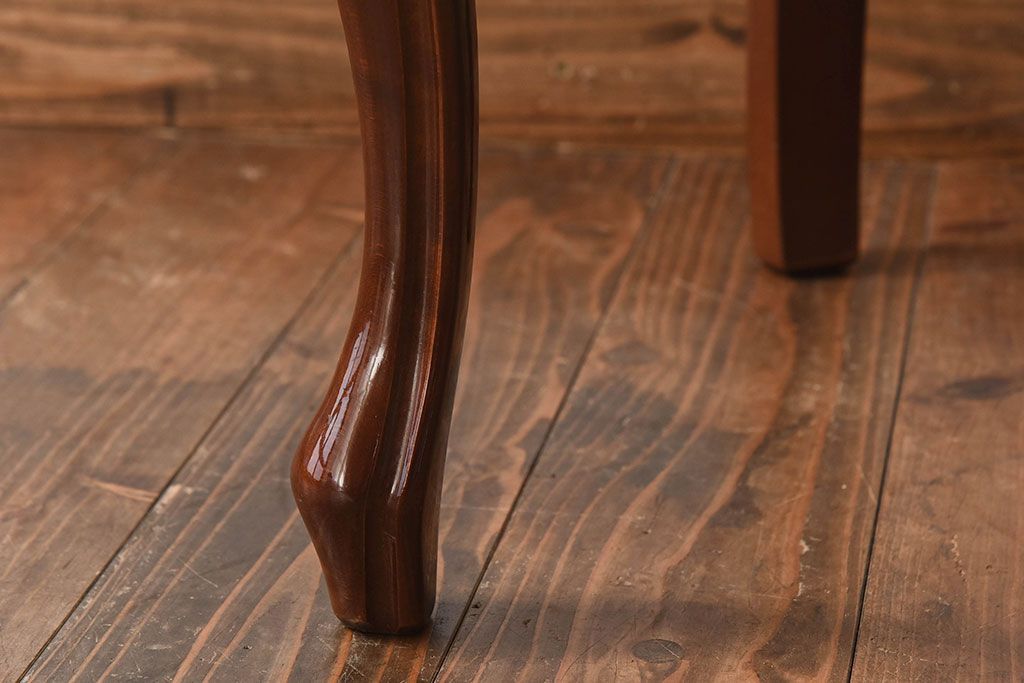 中古　フランス製　上品なデザインが魅力的な本革のチェア(椅子)(2)