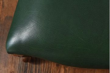 中古　フランス製　上品なデザインが魅力的な本革のチェア(椅子)(3)