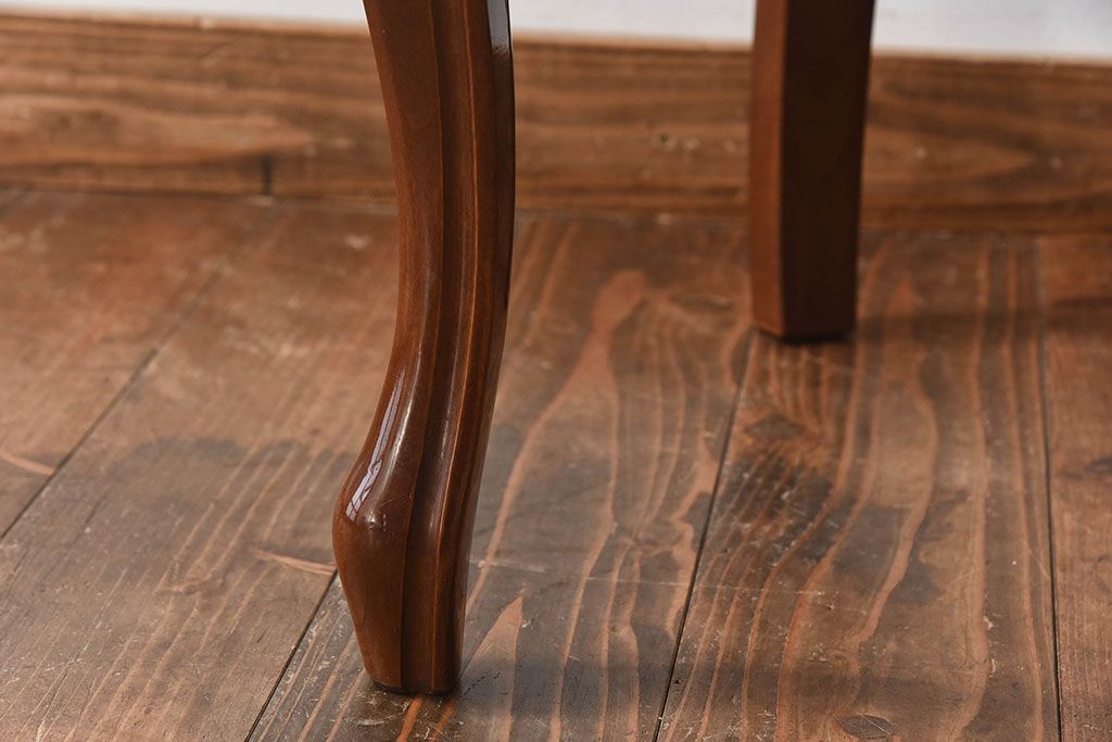 中古　フランス製　上品なデザインが魅力的な本革のチェア(椅子)(3)