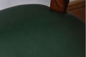 中古　フランス製　本革　上品な雰囲気漂うビーチ材のチェア(椅子)(2)