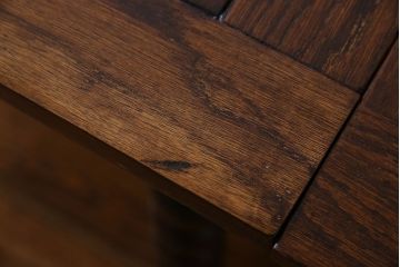 アンティーク家具　イギリスアンティーク　オーク材製ツイストレッグが印象的なエクステンションテーブル(ダイニングテーブル)