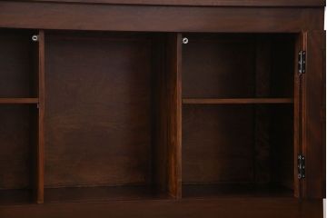 中古美品　松本民芸家具　面取りデザインがおしゃれなE型サイドボード(収納棚、戸棚)(定価約37万円)