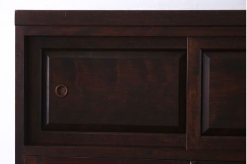 中古美品　松本民芸家具　直線的なデザインが美しいD型和タンス(箪笥、チェスト、着物箪笥)(定価約54万円)