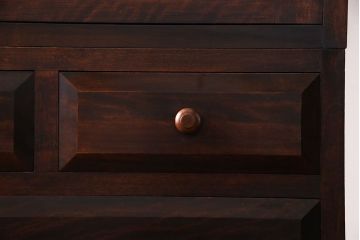 中古美品　松本民芸家具　直線的なデザインが美しいD型和タンス(箪笥、チェスト、着物箪笥)(定価約54万円)