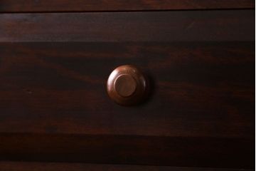 中古美品　松本民芸家具　直線的なデザインが美しいD型和タンス(箪笥、チェスト、着物箪笥)(定価約54万円)