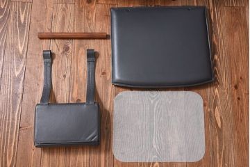 中古美品　大原一徳　牛革使用!ウォールナット材の上質なパーソナルチェア(椅子、イス)(定価約17万円)