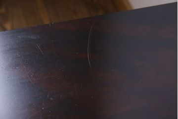 中古　九州民芸家具　シックな雰囲気漂う羽根付きベンチ(長椅子、引き出し)(定価約38万円)